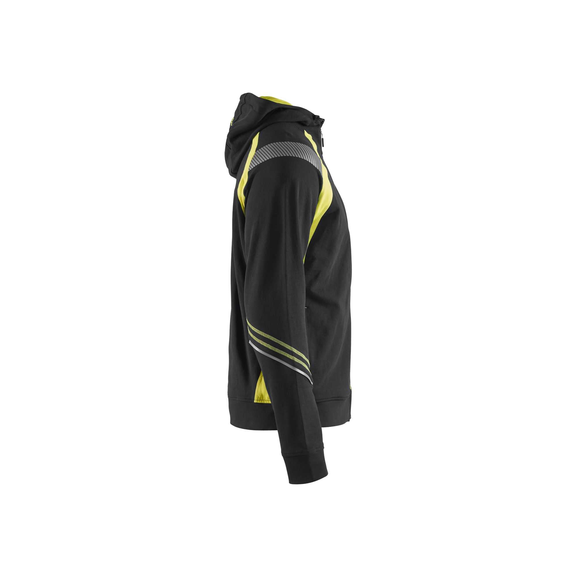 BLAKLADER 34331158 Hoodie with Full Zip Hi Vis Reflective Hoodie Work Sweatshirt MEN - 100% Cotton